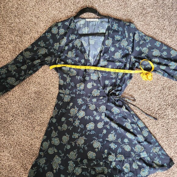 Abercrombie & Fitch | Wrap Dress | Navy/Green | Size L - Picture 5 of 6